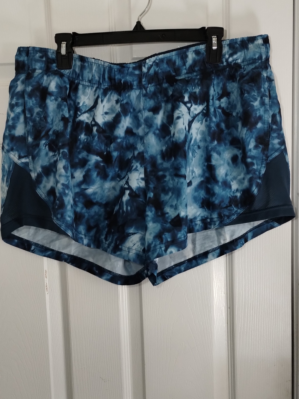 Women's Athletic Works Blue Tie-Dye Running Shorts